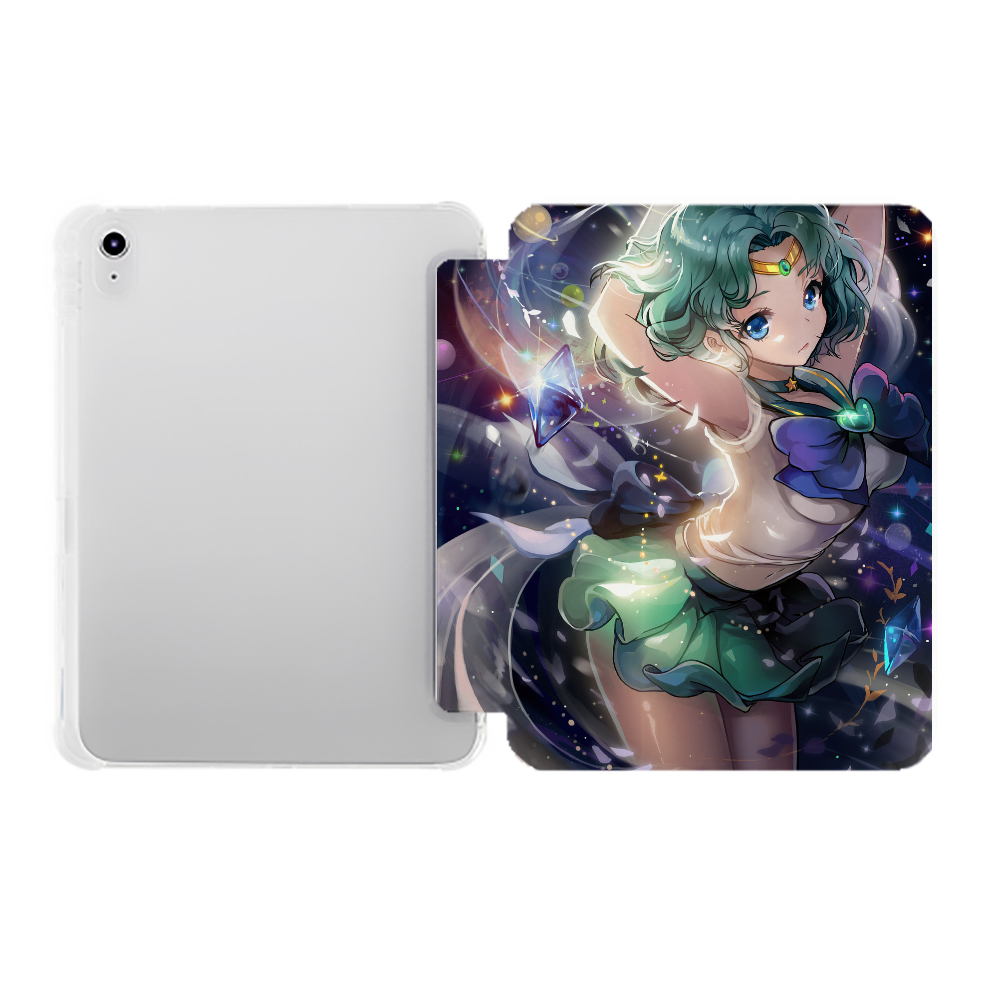 （画像用） 美少女戦士セーラームーン Sailor Moon IPad ケース ペン収納付き 三つ折りスタンド PUレザー×シリコン 対応機種9.5/10.5/10.9インチ